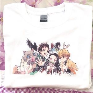 Demon slayer white classic tee❤️